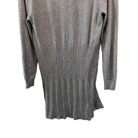 CHARLIE PAGE Grey Ribbed Lightweight Open Long Sleeve Cardigan Sweater S/M - Picture 5 of 8